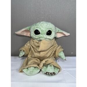 Star Wars Grogu Baby Yoda Build A Bear Mandalorian Plush 14” Stuffed Pristine